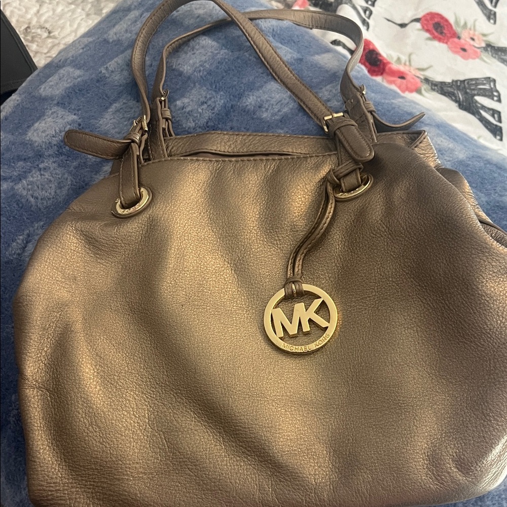 Michael Kors Gold-Tone Shoulder Bag